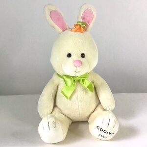 GUND Godiva Bunny Rabbit Plush Stuffed Animal Super Soft Sits 12”H Easter 2010